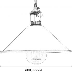 TIANYI-Rétro lustre style Industriel E27 edison lumières pour la maison les bars les restaurants la décoration de club. (Gris) - Neuf