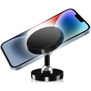 KALANKA-Support Magn&eacute;tique T&eacute;l&eacute;phone Portable, Support Magn&eacute;tique Universel T&eacute;l&eacute;phones Voiture, Support T&eacute;l&eacute;phone Magn&eacute;tique T&ecirc;te Unique, Porte T&eacute;l&eacute;phone Rotation 720&deg; Attache Smartphone(Noir) - Neuf