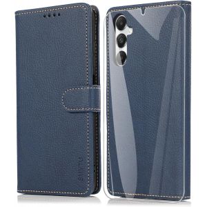 CAUC-Coque pour Samsung Galaxy A05s 4G (6.7"") + Verre Tremp&eacute;,Protection Portefeuille Case Cover de Magn&eacute;tique for Samsung Galaxy A05s 4G,Housse en Cuir Case Samsung Galaxy A05s 4G - Bleu - Neuf