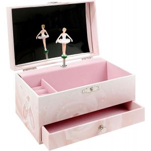Kalanka-Boite A Musique Fille Ballerine - Boîte À Bijoux Musicale - Idéal Cadeau Jeune Fille - Coffret Bijoux Fille - Brille Dans La Nuit - Musique Nocturne De Chopin - Neuf