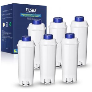 KAL-Filtre À Eau De Rechange Pour Machine À Café Automatique -Compatible Avec La Série Delonghi Ecam, Dinamica, Cappuccino System, Magnifica, Etam Autentica Et Différents Modèles D'Esam, Certifié - Neuf