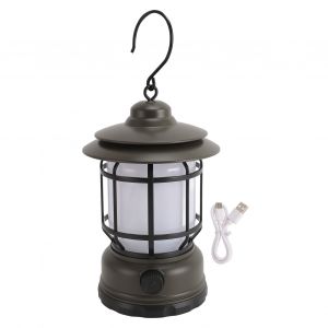 Lanterne De Camping Suspendue 3 Modes, Lanterne De Camping éTanche Ipx4, LumièRe Led Vintage à Intensité Variable Avec Crochet Pour IntéRieur Et ExtéRieur, Vert - Neuf