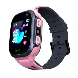 Montre connect&eacute;e pour enfants avec &eacute;cran tactile, fonction appel, appareil photo, alarme et localisation - Rose - Neuf