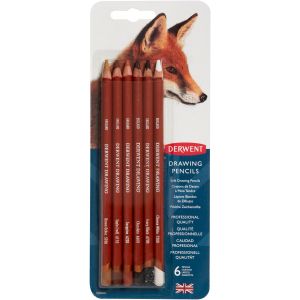 Crayons Drawing, Set De 6 En Bo&icirc;te M&eacute;tallique, Mine Ronde 5 Mm, Mine Haut De Gamme, Texture Douce, Con&ccedil;us Pour Le Dessin Artistique Et Le Coloriage, Niveau Professionnel, 0700476 - Neuf