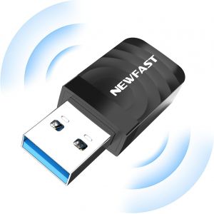 MEVRONISSHOP-Cl&eacute; WiFi Puissante AC1300 Mbps NF-U323, Double Bande Adaptateur USB WiFi, Nano Mini Cl&eacute; WiFi pour PC, 2.4G/5GHz USB 3.0 WiFi Dongle Compatible avec Windows 11/10/8.1/8/7/XP, Mac OS 10.9 - Neuf
