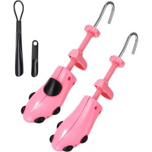 Kalanka-Embauchoirs À Chaussures, 2 Pcs Embauchoirs Plastique, Civière De Chaussures, Agrandisseur Chaussure, Accessoire Chaussures,1 Paire Réglable Embauchoir Pour Homme Femme Avec Corne De Chaussur - Neuf
