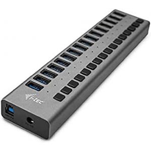 NAERYUT-Hub Usb Alimenté,Hub Usb 3.0 À 16 Ports Dédiés À La Charge Avec Interrupteurs Marche/Arrêt-Concentrateur Usb 3.0 Avec Alimentation Externe 90W - Neuf