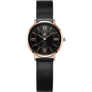 Shiba-Sk Minimalist Montre Femme Ultra-Mince Bracelet Maille[555] - Neuf