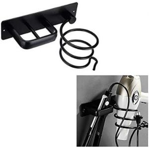 KALANKA-Support de sèche-cheveux, support de sèche-cheveux et de lisseur en aluminium, étagère de rangement de support de sèche-cheveux mural pour hôtel de chambre à coucher de salle de bain - Neuf