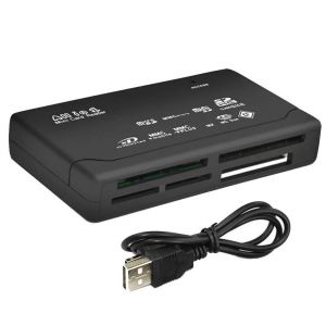 Mini lecteur de carte m&eacute;moire tout en un,USB 2.0,480Mbps,TF,MS,M2,XD,CF,Micro SD--Black - Neuf