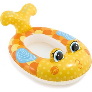 KAL-Haberkorn Bateau Gonflable Pour Enfant Ou Pataugeoire En 3 Designs (Jaune/Fish Lady) - Neuf