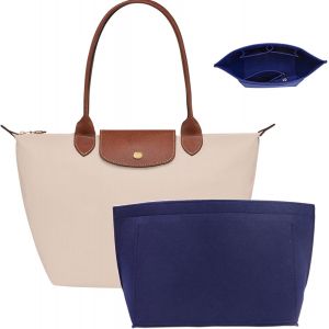 RFCBC-UMIUP Organisateur de sac à main multi-poches, organiseur de sac à main pliable pour long champ (bleu foncé, moyen) - Neuf