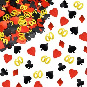 Sjzg-Confettis 60 Ans D&eacute;coration D'anniversaire Poker &Eacute;l&eacute;ment D&eacute;coration &Agrave; Disperser 60e Anniversaire D&eacute;coration De Table 60 Ans Confettis Pour 60 Ans Anniversaire, Anniversaire, F&ecirc;tes, D&eacute;coration De - Neuf