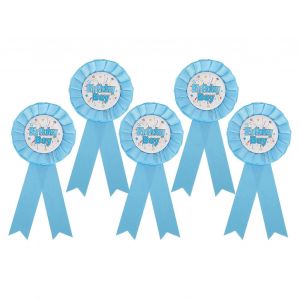 5 Pcs Broche Broche Joyeux Anniversaire Ruban Rosette Badge Pour Sp&eacute;cial F&ecirc;te D&eacute;coration V&ecirc;tementsbleu - Neuf