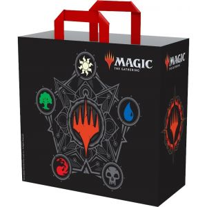 Kal-Magic The Gathering Sac Cabas 40 X 45 X 20 Cm - Matière Recyclée - Motif 5 Couleurs - Noir - Neuf