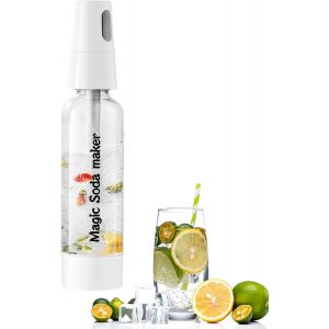 lbgwp60-MachineÀ Eau Pétillante, Machine À Soda Portable Avec Bouteille De Qualité Alimentaire De 1 L Pour Faire Des Boissons Pétillantes Fraîches, Sans Bouteilles De Co2 De 8 G - Neuf