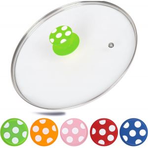 Kalanka-Berossi Couvercle En Verre Sûr Avec Poignée En Silicone Antidérapante ¿ Design Rétro, Résistant À La Chaleur Jusqu'à 450 °C, Pour Casseroles Et Poêles De Toutes Tailles (12 Cm) ¿ Couvercle De - Neuf