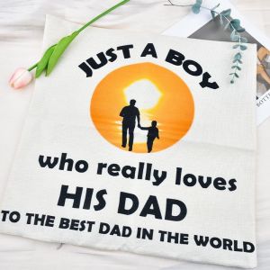 Cadeau D'anniversaire Pour Papa, F&ecirc;te Des P&egrave;res, Cadeau De Remerciement De La Part Du Fils, Taie D'oreiller Cadeau Pour Papa, P&egrave;re, Housse De Coussin, D&eacute;coration D'int&eacute;rieur Pour La F&ecirc;te Des P&egrave;res - Neuf
