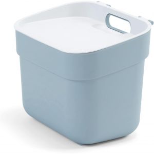 Eryi-Ready To Collect Poubelle De Recyclage 100% Recyclée Gris Fumé Avec Couvercle Gris Clair 5 L - Neuf