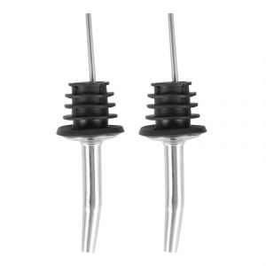 2pcs Bec Verseur D'alcool En Acier Inoxydable Avec Bouchon En Caoutchouc - Neuf