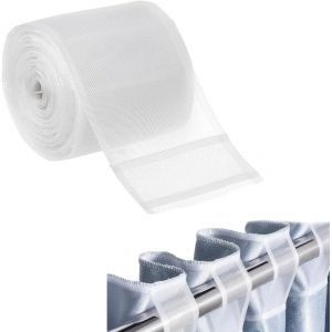 Kal-Rufflette Pour Rideaux - Ruban À Rideaux - Ruban Fronceur De Rideau - Convient À Toutes Sortes De Styles De Rideaux, Très Adaptés Aux Rideaux Dans Les Chambres,Les Salles D'étude(10 Cm * 10 M) - Neuf