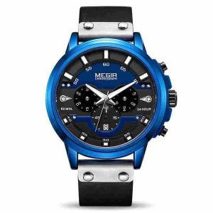Montre De Sport &Agrave; Quartz &Eacute;tanche Pour Homme, En Cuir, Avec Aiguilles Lumineuses - Neuf