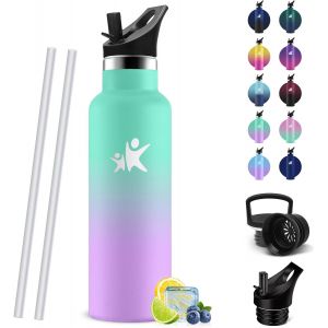 Gourde Isotherme 1l, &Eacute;tanche Sans Bpa, Gourde Isotherme, Double Paroi, Bouteille Isotherme, 18/8 Acier Inoxydable, Gourde Inox, Bouteille D'eau Pour Sport, Randonn&eacute;e, &Eacute;cole, Bureau - Neuf