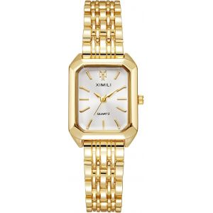 Kalanka-Montre Pour Femme, Montres Carr&eacute;es De 32 Mm, Montre Analogique Quartz Avec Bracelet En Acier Inoxydable, Mouvement &Agrave; Quartz Montre-Bracelet &Eacute;l&eacute;gant Minimaliste Pour Filles - Neuf