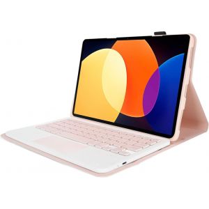 Étui Avec Clavier Pour Xiaomi Mi Pad 5 Et 5 Pro, Clavier Sans Fil Bt 2 En 1 Avec Pavé Tactile, Étui Fin Avec Clavier Magnétique Amovible Pour Tablette Avec Fente Pour Crayon Et[Z743] - Neuf