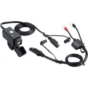 SJZG-Chargeur De T&eacute;l&eacute;phone &Eacute;tanche Pour Moto, Adaptateur &Agrave; Double Port Usb Avec C&acirc;ble &Agrave; Borne Annulaire Sae, Kit De Charge D&eacute;tachable Pour Motos 12V/24V, Atv, Utv... - Neuf