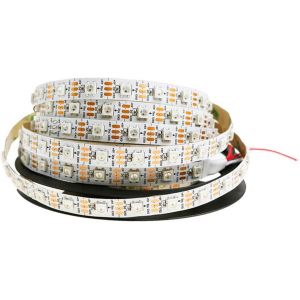 Eryi-Bande Led Ws2812b Rgb 5050smd Individuel Adressable Programmable,5v Flexuabke Led Strip Dream Color Diy Projects Strip Lighting For Tv,Pc,Led Wall (5m 300leds Ip30 No-Waterproof, White Pcb) - Neuf