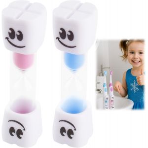 Kalanka-Sablier Brossage Dents Enfant, Timer Enfant Color&eacute; Avec Visage Souriant, Sablier 2 Minutes Pour Brosse &Agrave; Dents Enfant, Minuteur Enfant Pour Cuisine, &Eacute;tude Et Hygi&egrave;ne (2 Pi&egrave;ces) - Neuf