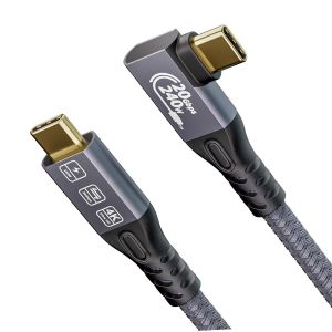 C&acirc;ble Usb C Vers Usb C Coud&eacute; 20Gbps, C&acirc;ble Usb 3.2 Gen2 &times; 2, 240W Pd 3.1 C&acirc;ble Usb-C Charge Rapide, Vid&eacute;o 4K @ 60Hz Pour T&eacute;l&eacute;phones Mobiles, Moniteurs, Dispositifs Type C (0,5M) - Neuf