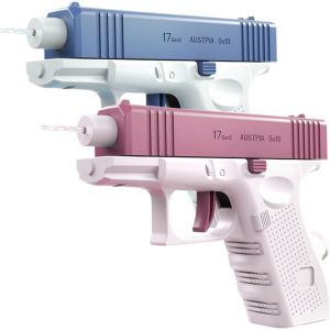Kal-2 Pcs Pistolets À Eau Pour Enfants, Mini Pistolets À Jet D'eau Avec Portée De 10 Mètres, Jouet D'eau Compact Pour Été, Extérieur, Piscine, Plage - Neuf