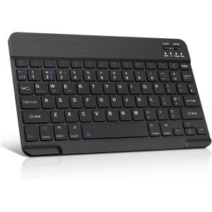 KAL-Clavier Bluetooth Sans Fil Léger Et Fin Pour Ios Ipad, Ipad Pro, Ipad Air, Mac, Tablette Android Samsung Galaxy, Xiaomi Pad 5, Huawei, Lenovo, Noir - Neuf