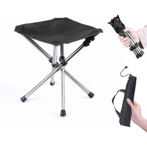 Eryi-Siège De Camping Portable, Tabouret Pliable De Camping, Camping Pliant Tabourets, Mini Chaise Pliante Portable, Petite Chaise De Camping En Aluminium,Pour Voyage Randonnée Pêche,Bbq - Neuf