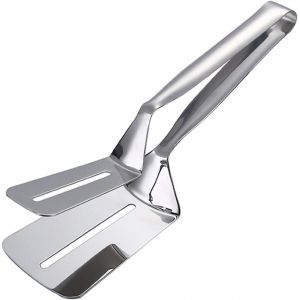 304 Kitchens Tongs 10 Inch Premium Stainless Steel Multipurpose Gripper Bread Clip/Steak Clamps/Fried Steak Clamp/Barbecue Tongs - Neuf