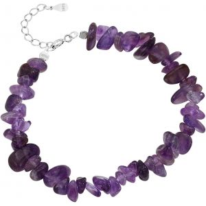 Bracelet Am&eacute;thyste Femme,Bracelet De Pierre En Argent Massif,Bijoux Fantaisie Cadeau Pour Maman Soeur Amie Coll&egrave;gues - Neuf