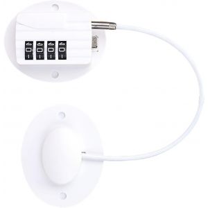 Securite Fenetre Enfant,Forte Adhésif Serrure Frigo,Sans Percer Serrures Protection Fenetre Enfant,Serrure Frigo Pour Enfants,Pour Bloque Porte Placard Armoire Tiroir Laveuse (Blanc) - Neuf