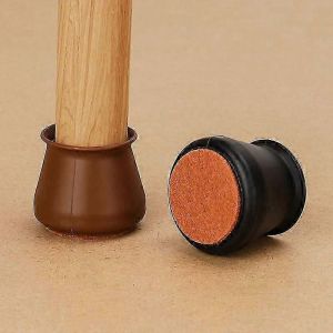 Paquet De 16 Protecteurs De Sol Pour Pieds De Chaise,Protecteurs De Sol En Silicone,Protecteurs Antid&eacute;rapants Pour Meubles &Agrave; Fond En Feutre (8 Noirs + 8 Marrons) - Neuf