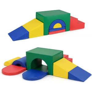 Lot De 7 Blocs De Construction Souples En Tissu Chambr&eacute;, Taille Xxl, En Polyur&eacute;thane, Pour Glisser, Ramper Et Escalader, Blocs De Construction G&eacute;ants Pour L'Int&eacute;rieur Pour Enfants &Agrave; Partir De - Neuf