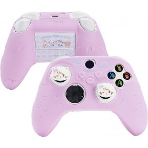 Mikko Ensemble de protections en silicone pour manette Xbox Series X/S avec 2 capuchons pour pouce et 2 autocollants Violet - Neuf