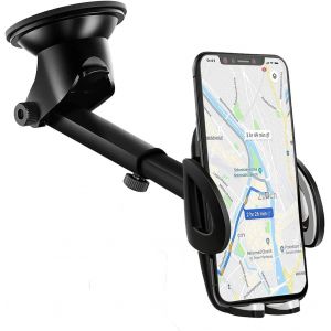 Support Telephone Voiture Tableau De Bord [2 En 1] Rotation 360&deg; Universel Support Portable Voiture Ventouse Pour Pare-Brise - Neuf