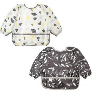 Bavoirs &Agrave; Manches Longues Pour B&eacute;b&eacute;s Bavoirs B&eacute;b&eacute; Pour Manger Blouse Bavoirs En Plastique Bavoirs B&eacute;b&eacute; Bavoirs De Sevrage Dossard Blouse Bavoirs Pour Hommes Et Femmes - Neuf