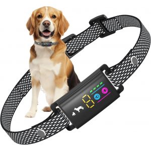 Eryi-Collier Anti Aboiement Chien, Sans Choc Electrique Anti Aboiement Chien, Sonore/Vibration, 1-5 Sensibilité, Rechargeable Collier Anti Aboiement Pour Petit Moyen Grand Chiens, Étanche Ip67 - Neuf