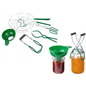 Kit De Mise En Conserve 7 Pi&egrave;ces Avec Pince &Agrave; Bocaux Et Outils De Mise En Conserve - Neuf