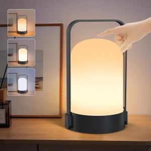 Kal-Lampe D'extérieur Led - Luminosité Variable - Lampe De Camping Led Avec Batterie De 1200 Mah - Rechargeable Par Usb Avec Télécommande - Lampe D'extérieur Avec 3 Modes - Convient Pour L'intérieur - Neuf