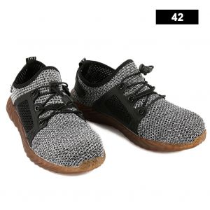 Chaussures De Securite Pour Homme, Embout En Acier, Maille Anti-Perforation, Bottes De Chantier Industrielles, Grises (42) - Neuf