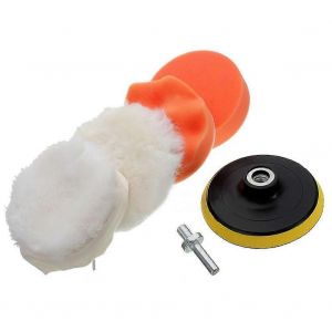 6Pcs 4 ""High Gross Polisher Buffer Pad Set M10 Perceuse Adaptateur Voiture Cire de polissage - Neuf
