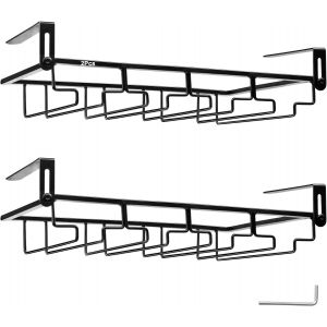 MEVRONISSHOP-Porte-Verres Suspendu en Forme de C?ur Organiseur de Verres à Pied en Métal, 4 slots Support à Verre à Vin Pour Utilisé Dans le Bar, Armoire à Vin, Cuisine (Noir 4) - Neuf